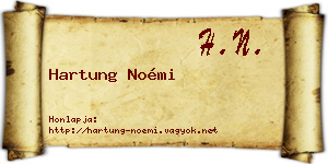 Hartung Noémi névjegykártya